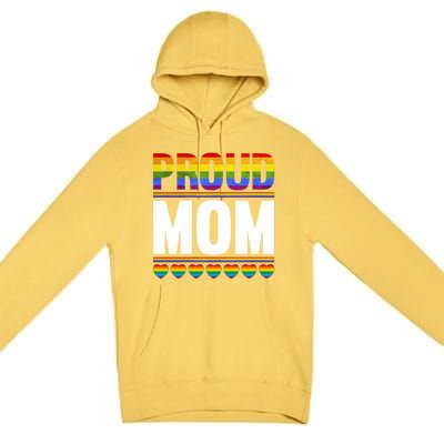 Proud Mom Lesbian Lgbt Pride Month Queer Gift Lgbt Gift Premium Pullover Hoodie