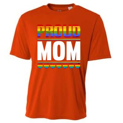 Proud Mom Lesbian Lgbt Pride Month Queer Gift Lgbt Gift Cooling Performance Crew T-Shirt