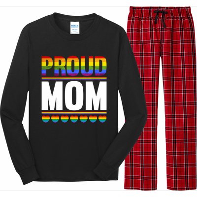 Proud Mom Lesbian Lgbt Pride Month Queer Gift Lgbt Gift Long Sleeve Pajama Set