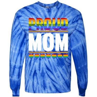 Proud Mom Lesbian Lgbt Pride Month Queer Gift Lgbt Gift Tie-Dye Long Sleeve Shirt