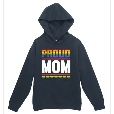 Proud Mom Lesbian Lgbt Pride Month Queer Gift Lgbt Gift Urban Pullover Hoodie