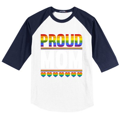 Proud Mom Lesbian Lgbt Pride Month Queer Gift Lgbt Gift Baseball Sleeve Shirt