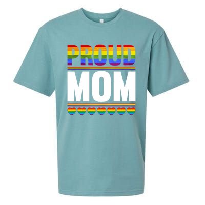 Proud Mom Lesbian Lgbt Pride Month Queer Gift Lgbt Gift Sueded Cloud Jersey T-Shirt