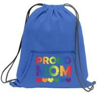 Proud Mom Lesbian Lgbtq Pride Month Supporters Mothers Day Gift Sweatshirt Cinch Pack Bag