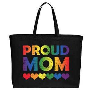 Proud Mom Lesbian Lgbtq Pride Month Supporters Mothers Day Gift Cotton Canvas Jumbo Tote