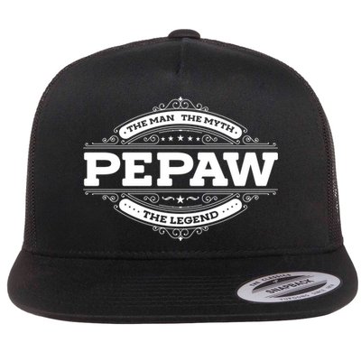 Pepaw Myth Legend Father Dad Uncle Gift Idea Gift Flatbill Hat
