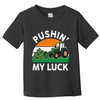 Pushing My Luck Tractor Funny St Patrick Day Boy Dad Toddler T-Shirt