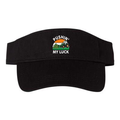 Pushing My Luck Tractor Funny St Patrick Day Boy Dad Visor