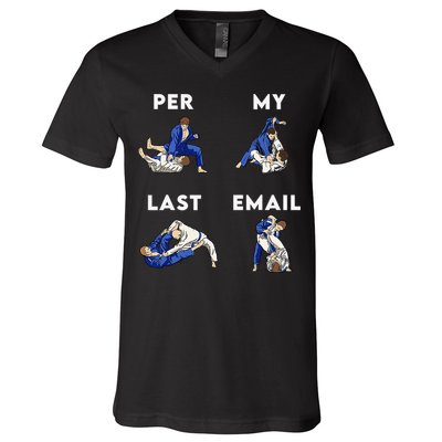 Per My Last Email Office Humor Meme Fight Punch Boxing V-Neck T-Shirt