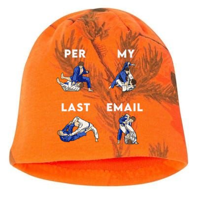 Per My Last Email Office Humor Meme Fight Punch Boxing Kati - Camo Knit Beanie