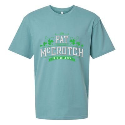 Pat Mccrotch Luck Of The Irish Funny St Patricks Day Sueded Cloud Jersey T-Shirt