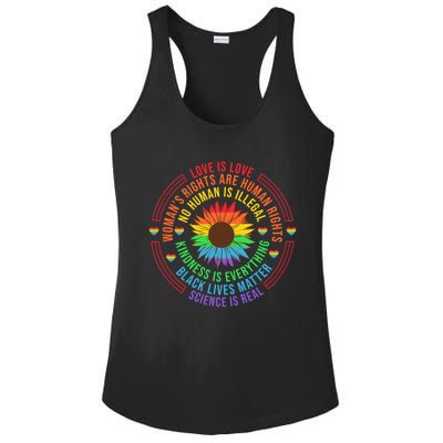 Pride Month Lgbt Flag Blm Rights Great Gift Ladies PosiCharge Competitor Racerback Tank