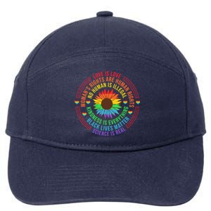 Pride Month Lgbt Flag Blm Rights Great Gift 7-Panel Snapback Hat