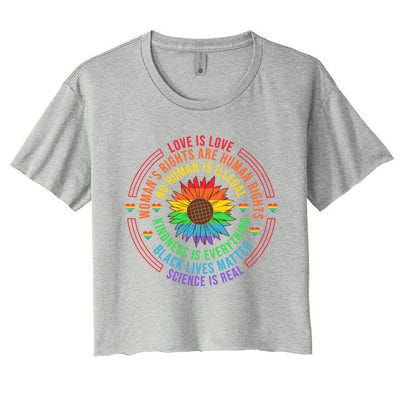 Pride Month Lgbt Flag Blm Rights Great Gift Women's Crop Top Tee