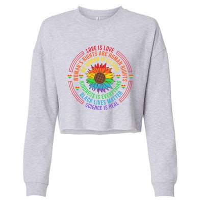 Pride Month Lgbt Flag Blm Rights Great Gift Cropped Pullover Crew