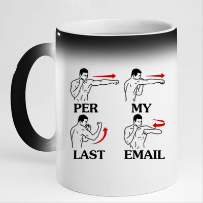 Per My Last Email Funny Men Costumed 11oz Black Color Changing Mug