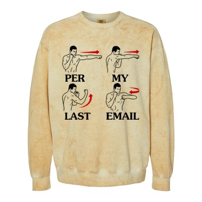 Per My Last Email Funny Men Costumed Colorblast Crewneck Sweatshirt