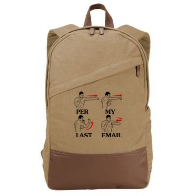 Per My Last Email Funny Men Costumed Cotton Canvas Backpack