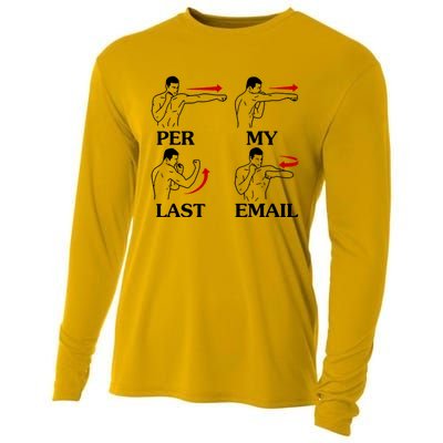 Per My Last Email Funny Men Costumed Cooling Performance Long Sleeve Crew