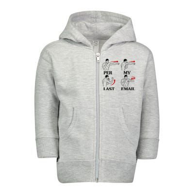 Per My Last Email Funny Men Costumed Toddler Zip Fleece Hoodie