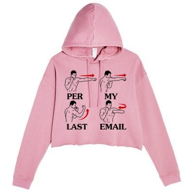 Per My Last Email Funny Men Costumed Crop Fleece Hoodie