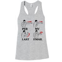 Per My Last Email Funny Men Costumed Women's Racerback Tank