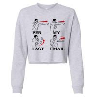 Per My Last Email Funny Men Costumed Cropped Pullover Crew