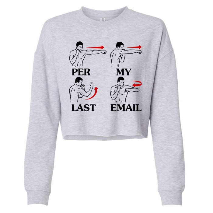 Per My Last Email Funny Men Costumed Cropped Pullover Crew