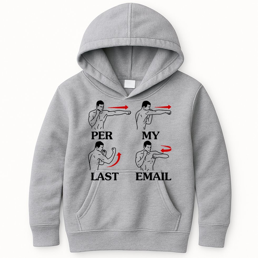 Per My Last Email Funny Men Costumed Kids Hoodie
