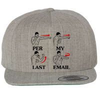 Per My Last Email Funny Men Costumed Wool Snapback Cap