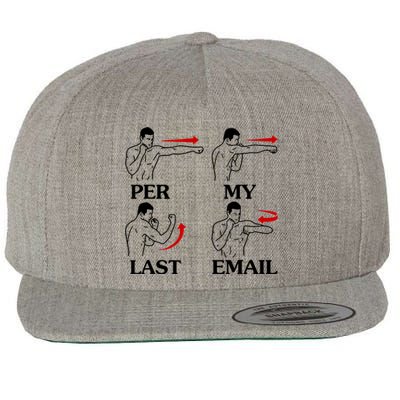 Per My Last Email Funny Men Costumed Wool Snapback Cap