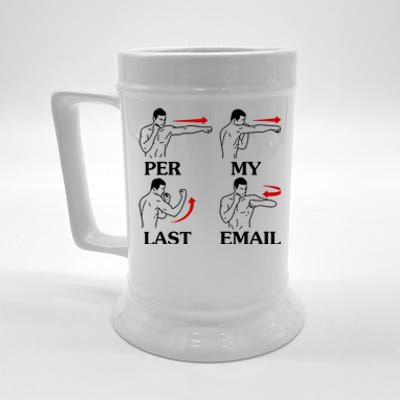 Per My Last Email Funny Men Costumed Beer Stein