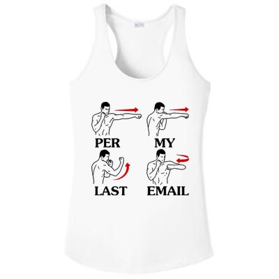Per My Last Email Funny Men Costumed Ladies PosiCharge Competitor Racerback Tank