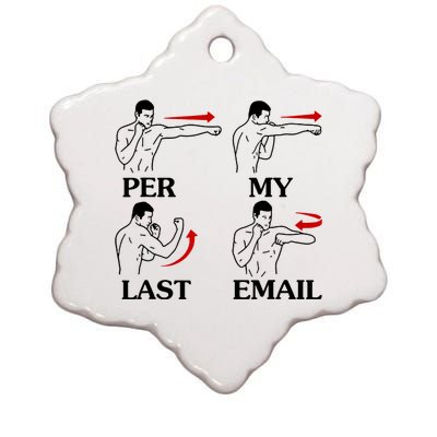 Per My Last Email Funny Men Costumed Ceramic Star Ornament