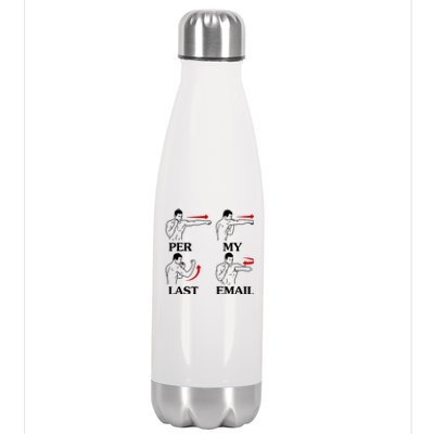 Per My Last Email Funny Men Costumed Stainless Steel Insulated Water Bottle