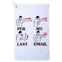 Per My Last Email Funny Men Costumed Golf Towel