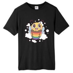 Pride Month Lgbt Flag Bee Rainbow Proud Ally Funny Gift Tall Fusion ChromaSoft Performance T-Shirt