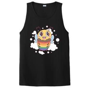 Pride Month Lgbt Flag Bee Rainbow Proud Ally Funny Gift PosiCharge Competitor Tank