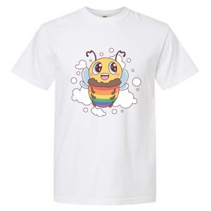 Pride Month Lgbt Flag Bee Rainbow Proud Ally Funny Gift Garment-Dyed Heavyweight T-Shirt