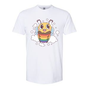 Pride Month Lgbt Flag Bee Rainbow Proud Ally Funny Gift Softstyle CVC T-Shirt