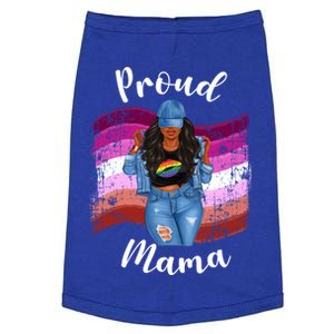 Proud Mama Lesbian Pride Lgbtq Black Mom Lesbian Flag Cute Gift Doggie Tank