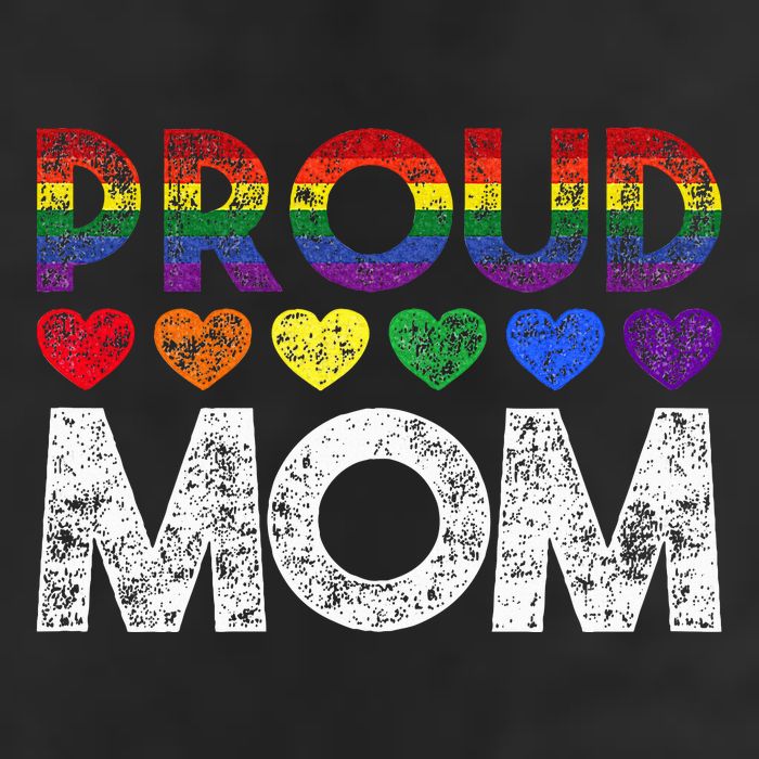 Proud Mom Lgbt 7 Panel Mesh Trucker Snapback Hat
