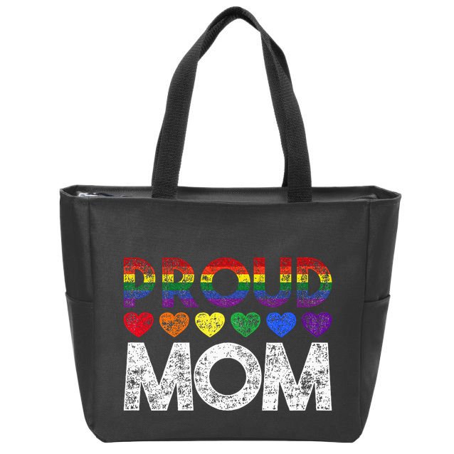 Proud Mom Lgbt Zip Tote Bag