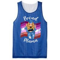 Proud Mama Lesbian Pride Lgbtq Blonde Mom Lesbian Flag Gift Mesh Reversible Basketball Jersey Tank