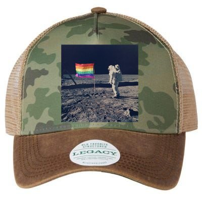 Pride Moon Landing Graphic Lgbtq Gift Legacy Tie Dye Trucker Hat