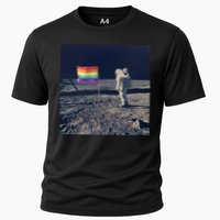 Pride Moon Landing Graphic Lgbtq Gift Cooling Performance Crew T-Shirt