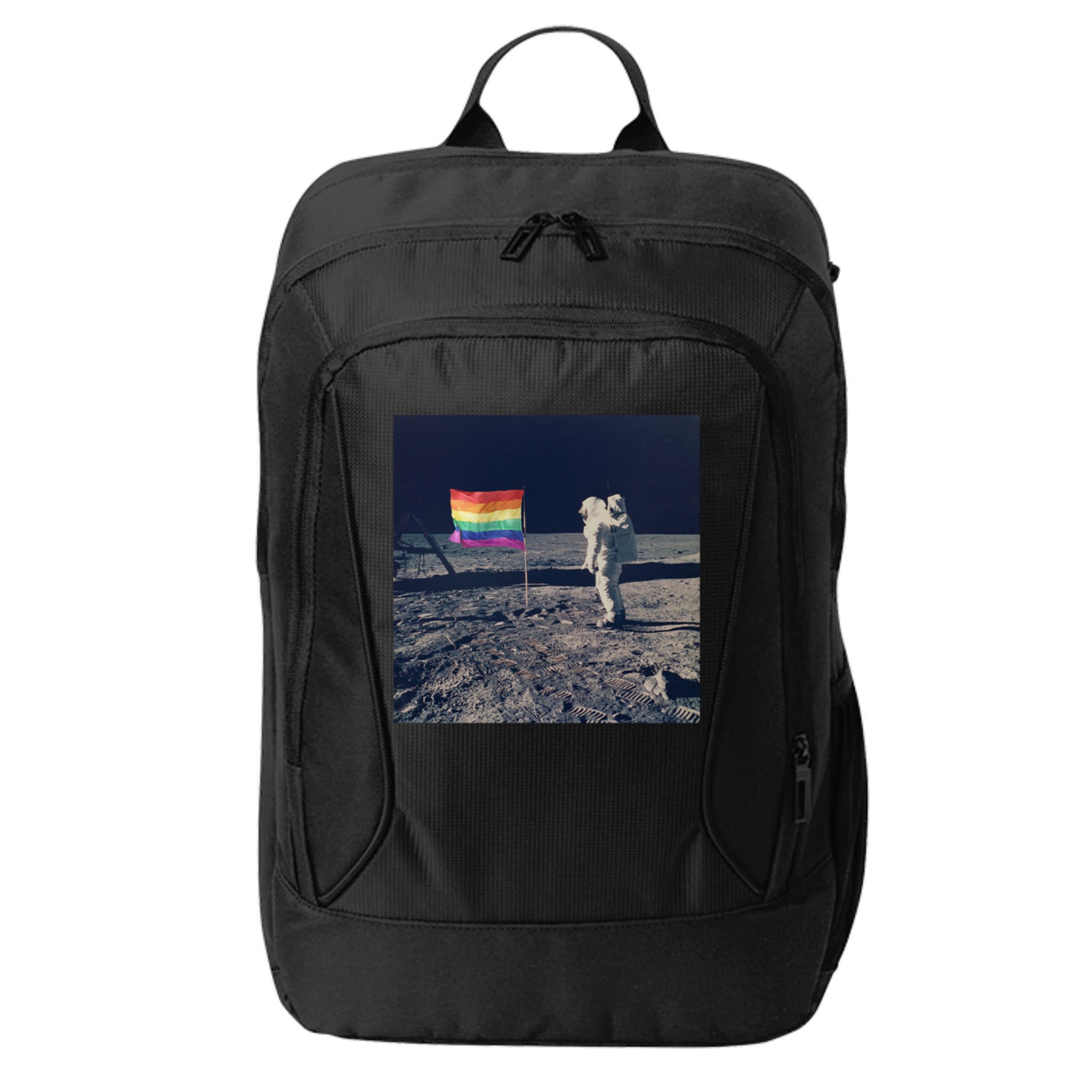 Pride Moon Landing Graphic Lgbtq Gift City Backpack