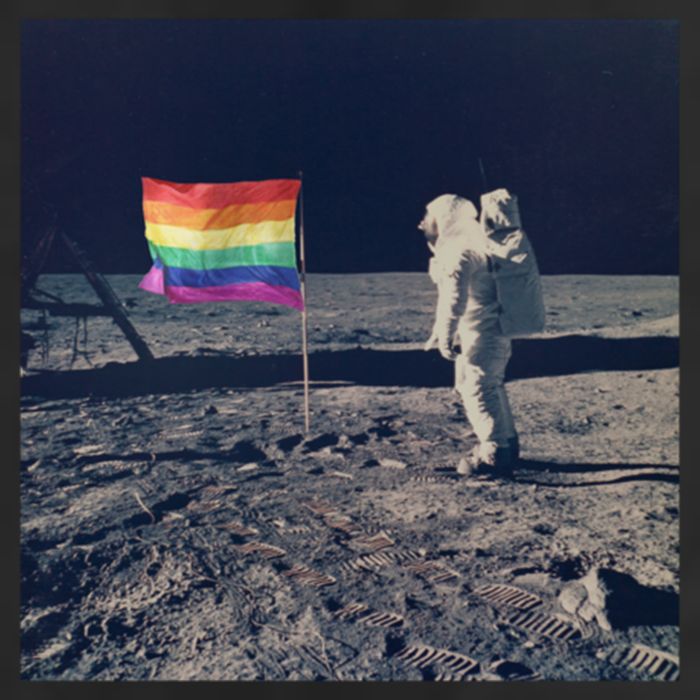 Pride Moon Landing Graphic Lgbtq Gift 11oz C Handle Ceramic Mug