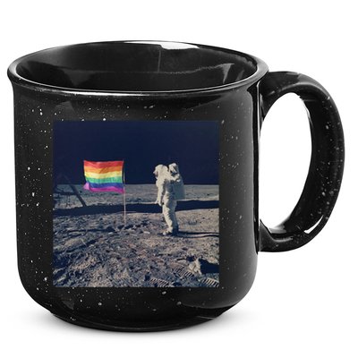Pride Moon Landing Graphic Lgbtq Gift 15oz Campfire Ceramic Mug