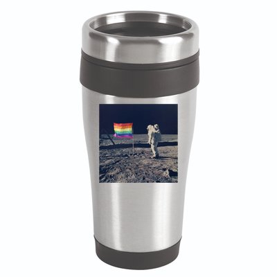 Pride Moon Landing Graphic Lgbtq Gift 16oz Travel Tumbler